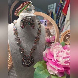 Multicolor Handcrafted Beaded Jewelry Set